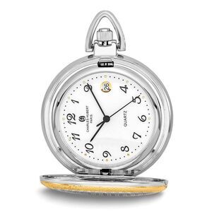 Charles Hubert Gold Tone Finish Two-tone White Dial 42mm Pocket Watch